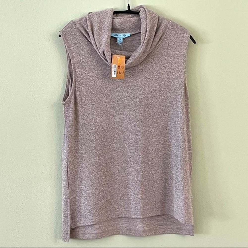 She + Sky Sleeveless Cowl-neck Top, Size Small, NWT